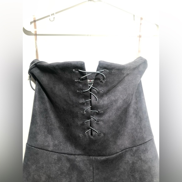 Fashion Nova Gray Suede Jumpsuit Size M - Picture 4 of 6